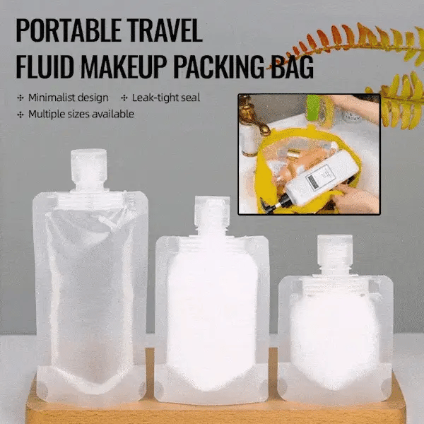 Portable Travel Fluid Makeup Pouch