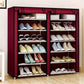 6-Layer Shoe Rack Cabinet: Waterproof, Dustproof & Lightweight