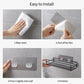 wall mounted multipurpose shelf with adhesive tapes by Metallics Home