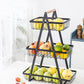 wooden handle counter top 3-tier fruit and vegetable stand by Metallics Home