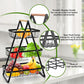wooden handle counter top 3-tier fruit and vegetable stand by Metallics Home